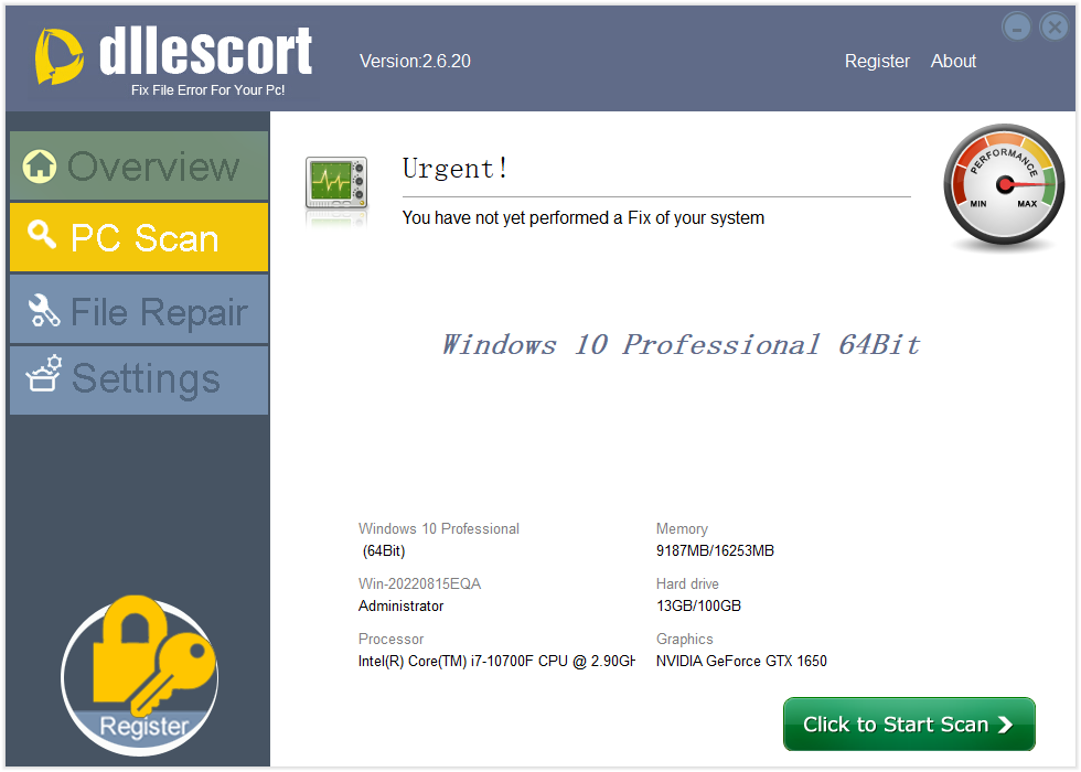DLLEscort:一键修复缺失的DLL文件第1张-噜咕噜咕 DLLEscort:一键修复缺失的DLL文件