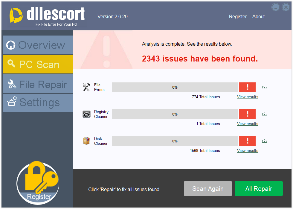 DLLEscort:一键修复缺失的DLL文件第4张-噜咕噜咕 DLLEscort:一键修复缺失的DLL文件